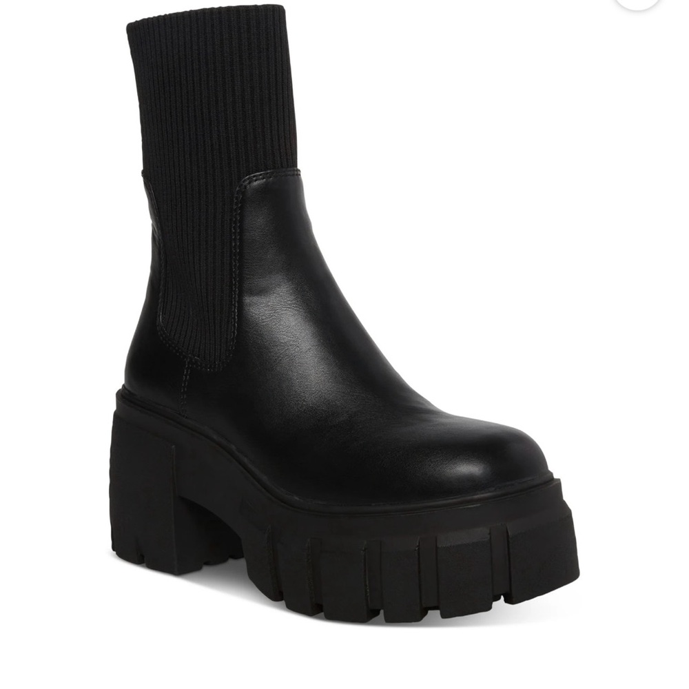 Steve Madden Black Platform Heeled Boots